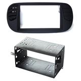 KIT MONTAGGIO AUTORADIO C/CLIMA FIAT 500 COLORE NERO OPACO 2DIN