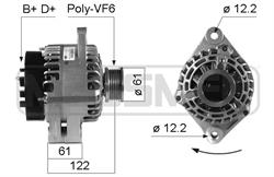 ALTERNATORE OPEL AGILA/ASTRA/VECTRA/ ZAFIRA